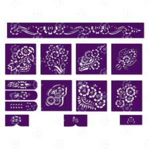 Drawing Henna Flowers For Hands And Fingers