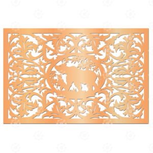 Laser Cut ornamental , Decorative bear Panel