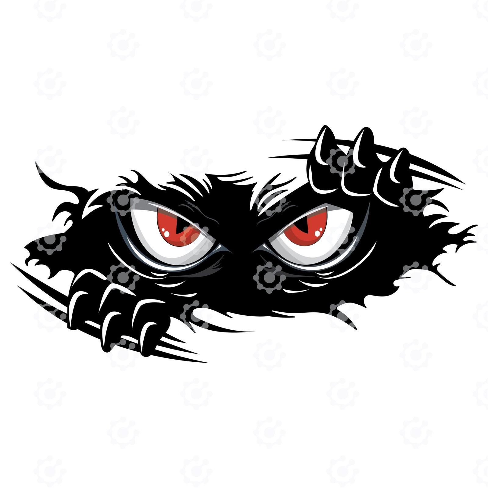 Peeking Monster Angry Eyes