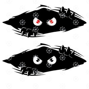Peeking Monster Angry Eyes