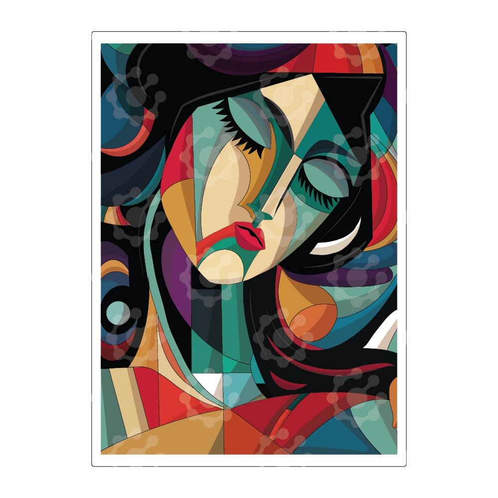 Elevate Your Space with Colorful Woman Face Vector Designs - Image 3