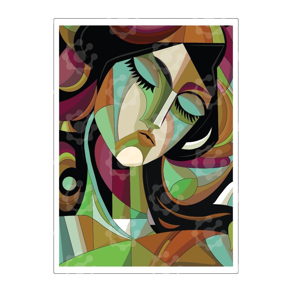 Elevate Your Space with Colorful Woman Face Vector Designs - Image 2