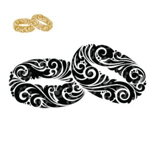 Vintage Ornamental Couple Rings