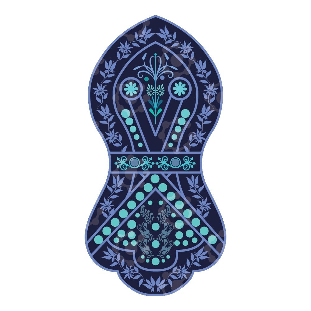 An Ornamental Flower In The Shape Of The Shoe Of The Beloved Prophet . - Image 2