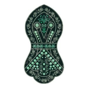 An Ornamental Flower In The Shape Of The Shoe Of The Beloved Prophet .