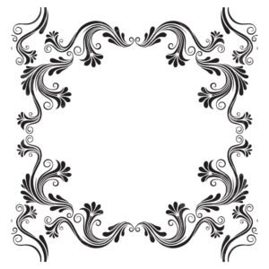 Elegant Vintage Design: Black Ornate Frame for Home Decor