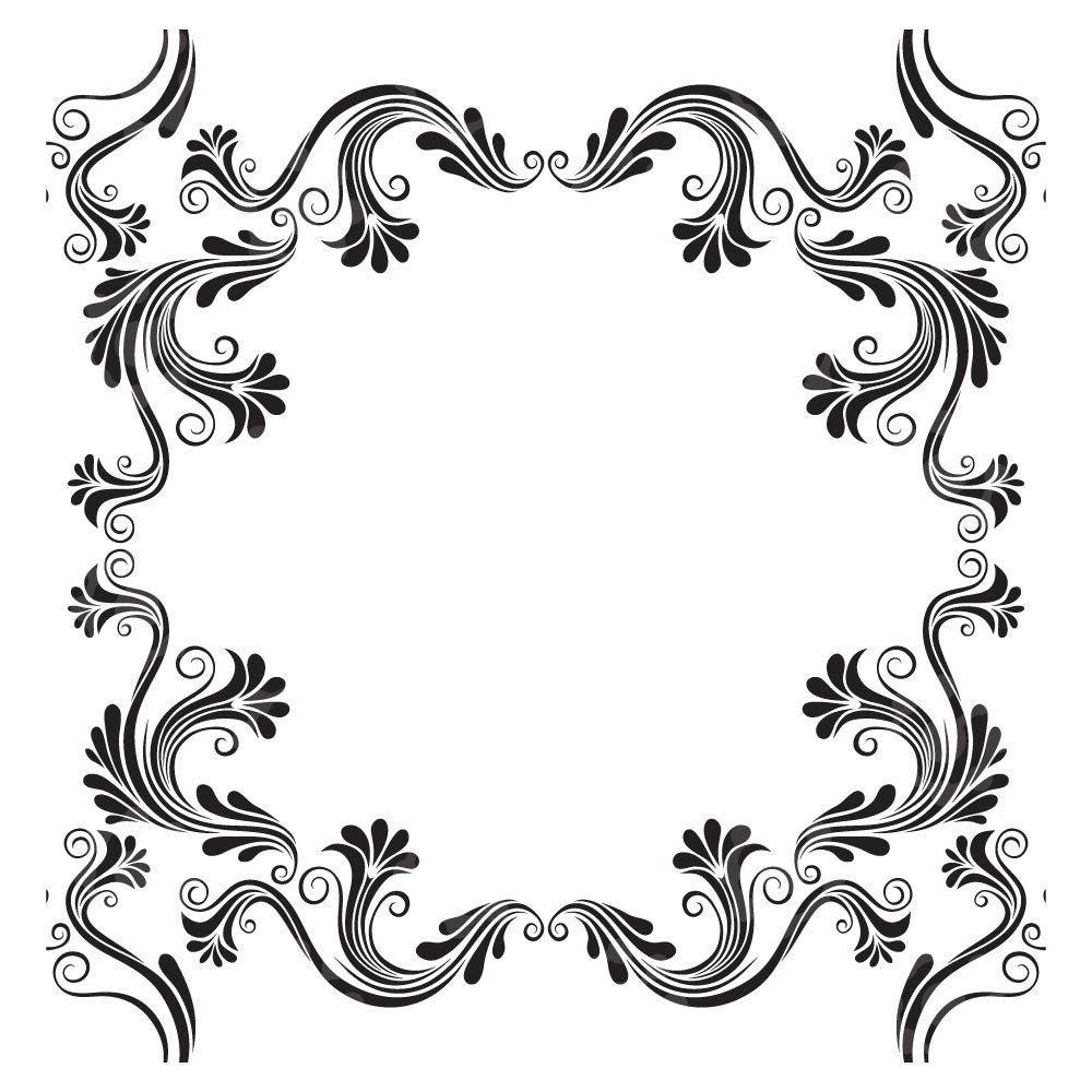 Elegant Vintage Design: Black Ornate Frame for Home Decor