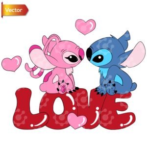 Stitch & Angel Cute Vector Design