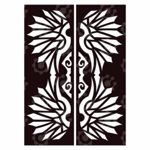 Symmetrical Ornamental Panel Design for Doors & Windows