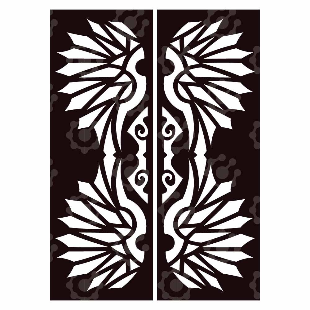 Symmetrical Ornamental Panel Design for Doors & Windows