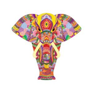 Mandala Elephant Head Colorful Design for Wall Art, Print, Crafts and CNC Engraving. .