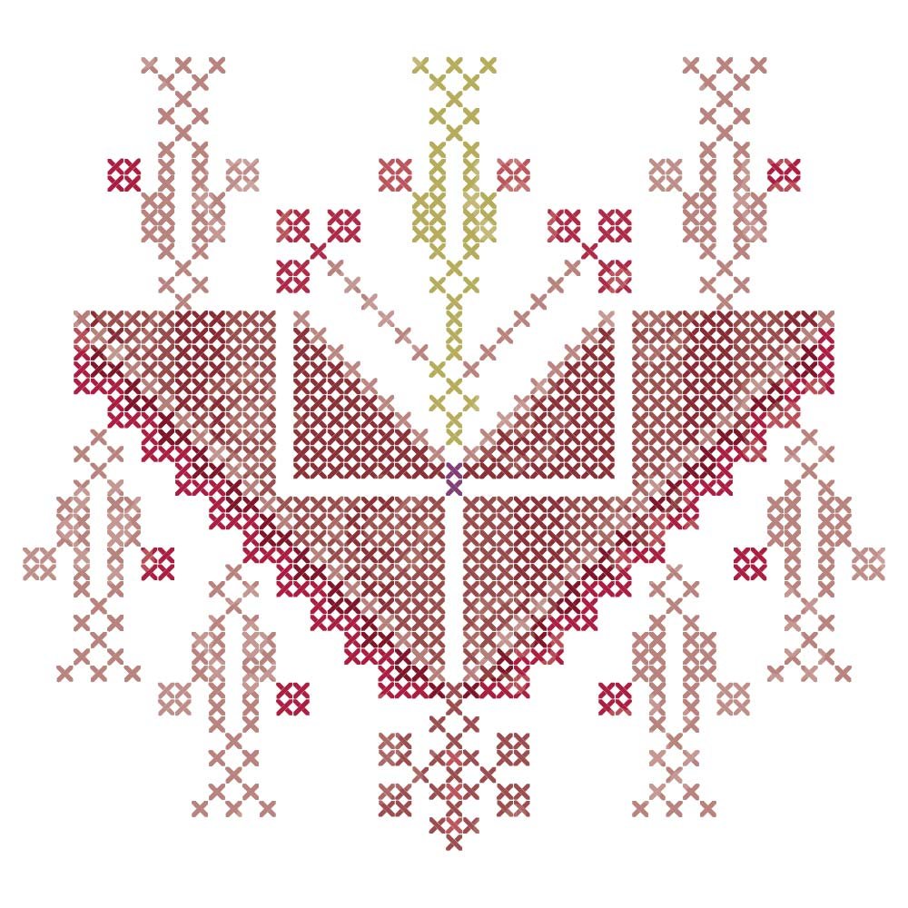 Palestinian Tatreez | Heart Motif | Palestinian Thoub - Image 4