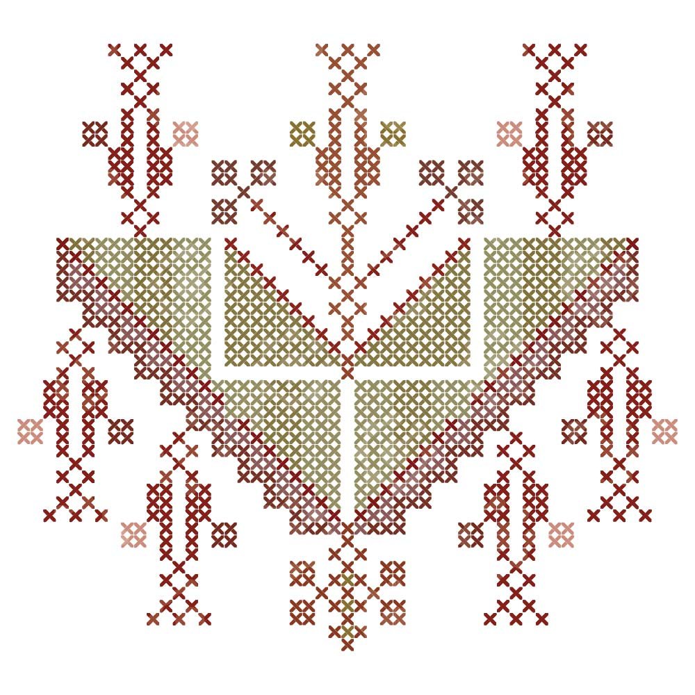 Palestinian Tatreez | Heart Motif | Palestinian Thoub - Image 3