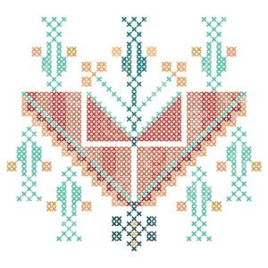 Palestinian Tatreez  | Heart Motif | Palestinian Thoub