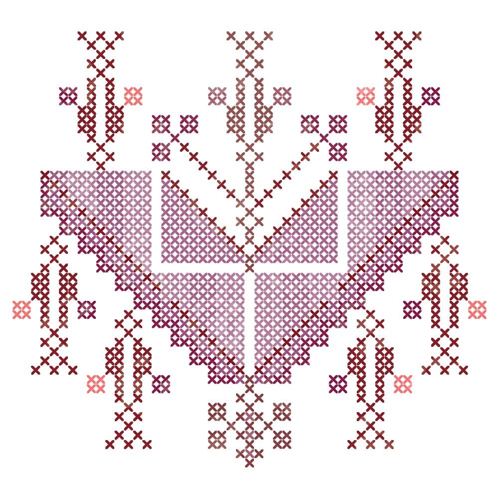 Palestinian Tatreez | Heart Motif | Palestinian Thoub - Image 2