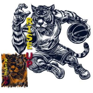 Fierce Tiger Basketball Vector