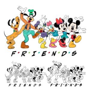 Disney Friends Cartoon Vector Illustration