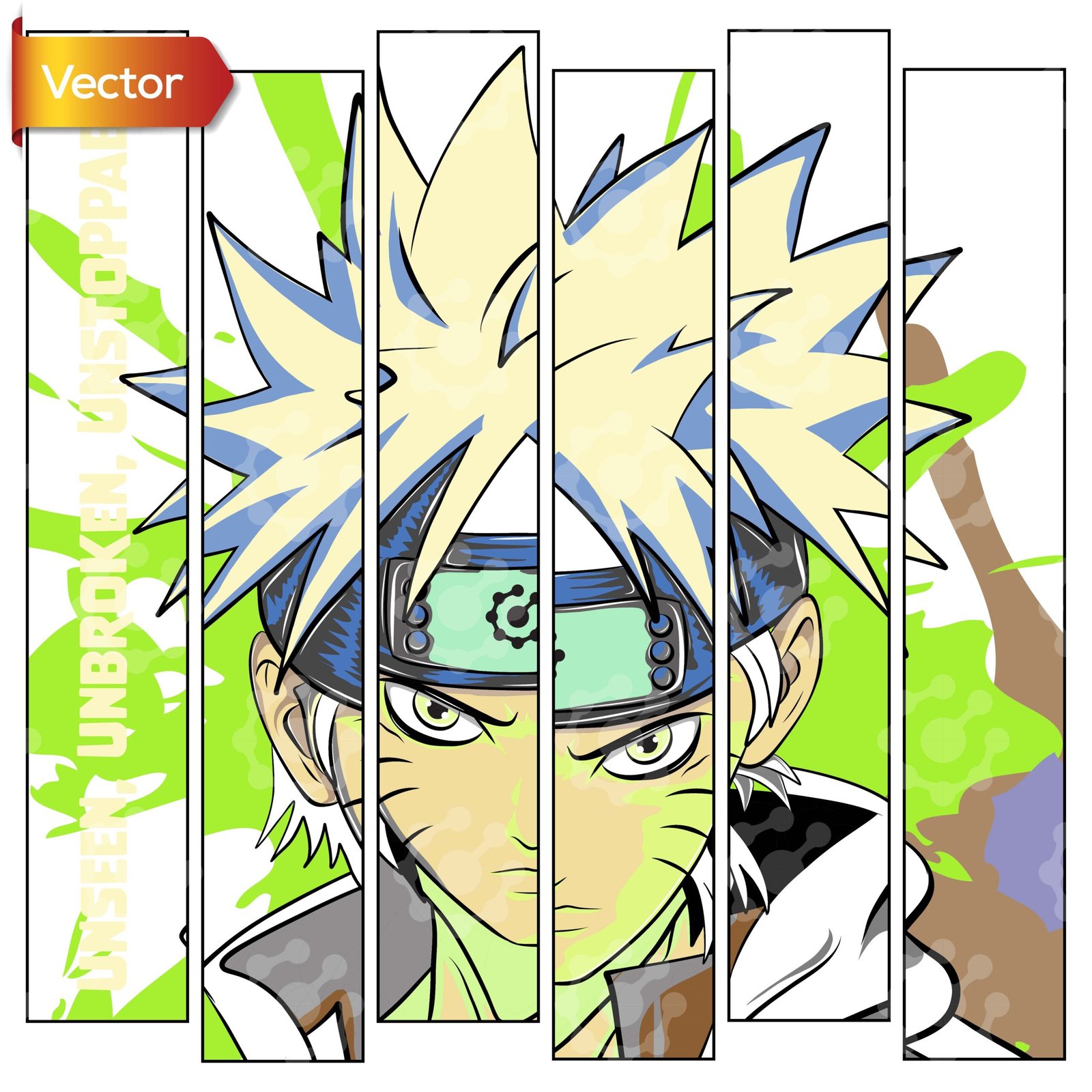 Unseen, Unbroken, Unstoppable Ninja Vector