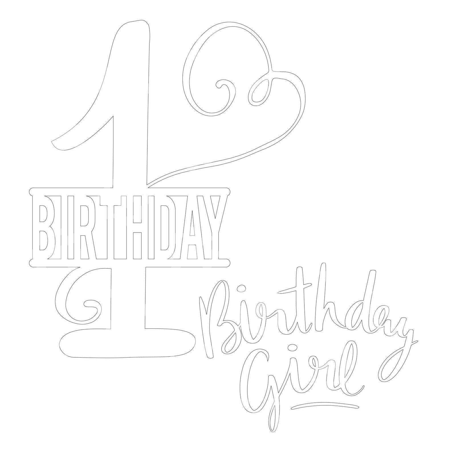 1st Birthday Girl VECTOR | Birthday Number One Cut File - Image 4