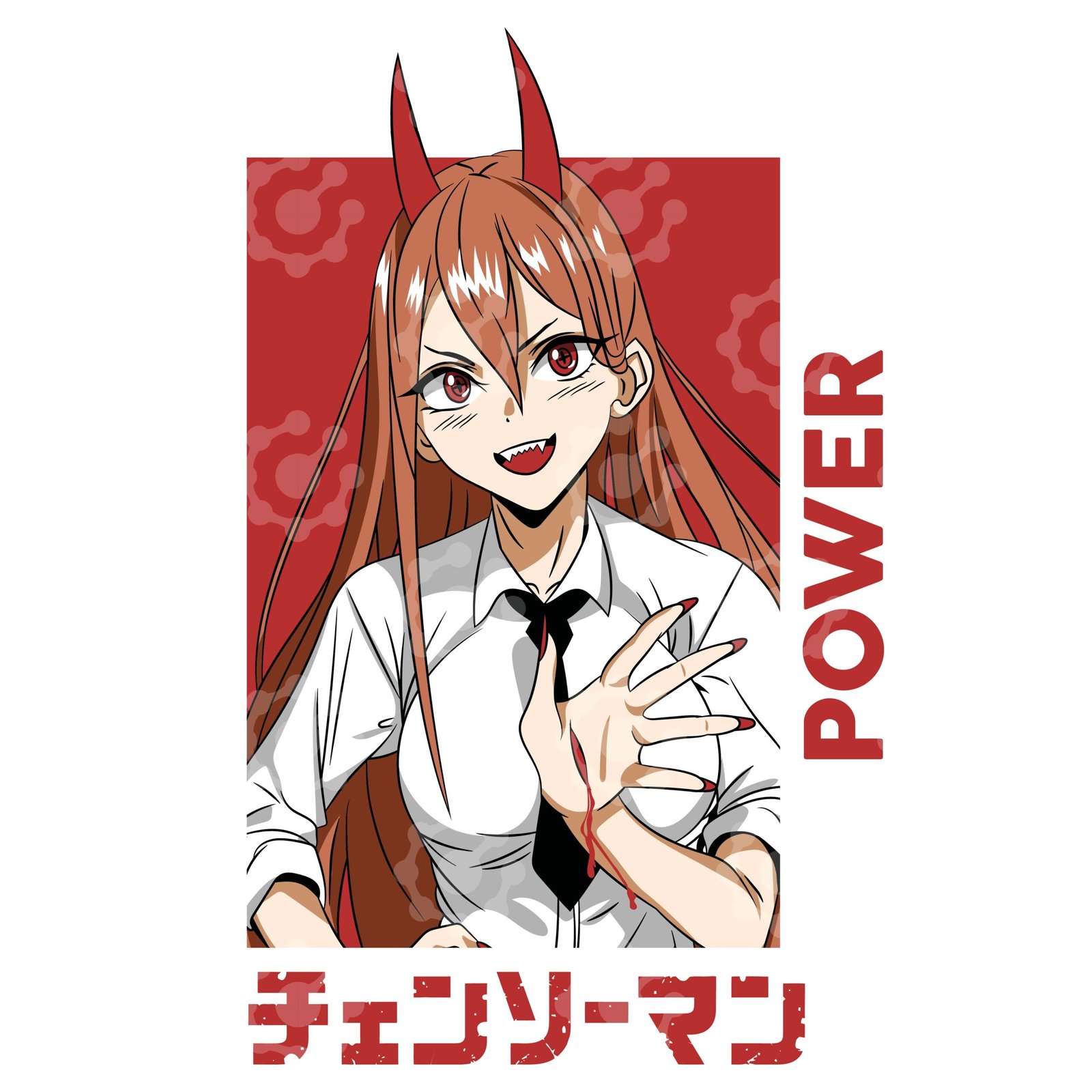 Chainsaw Man Anime Trio – Power & Denji Vector - Image 3