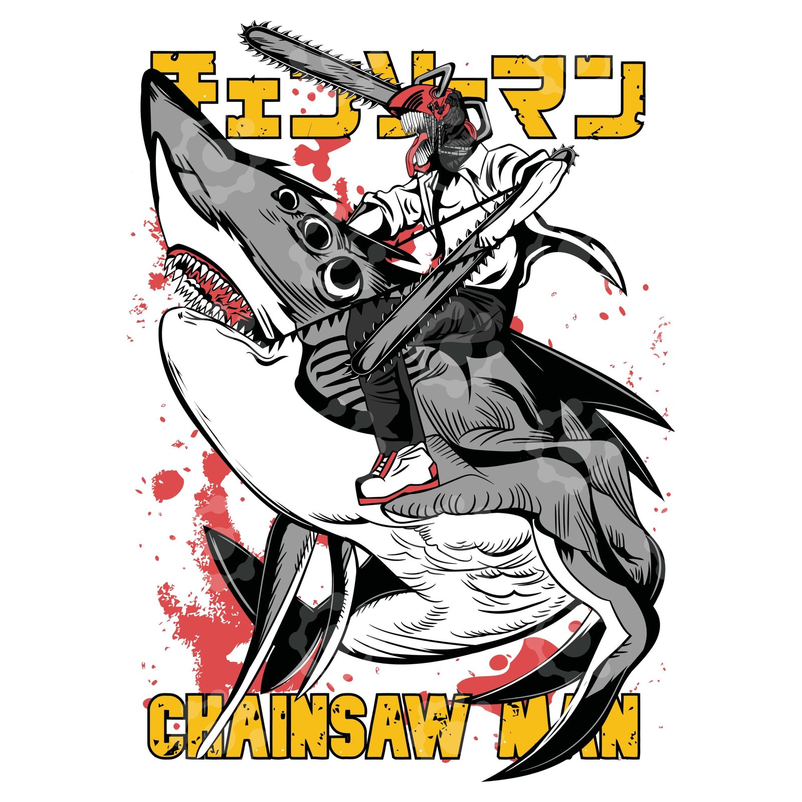 Chainsaw Man Anime Trio – Power & Denji Vector - Image 2
