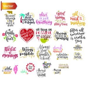 Motivational & Positive Quotes SVG | Vector