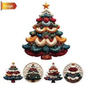 Knitted Christmas Tree PNG