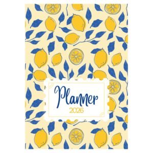 Italian Lemon Drinks 2026 Planner – Yellow & Blue