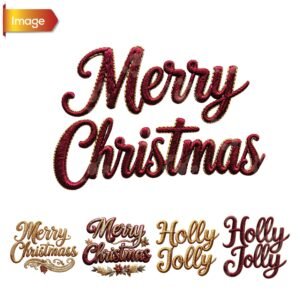 Merry Christmas Script PNG