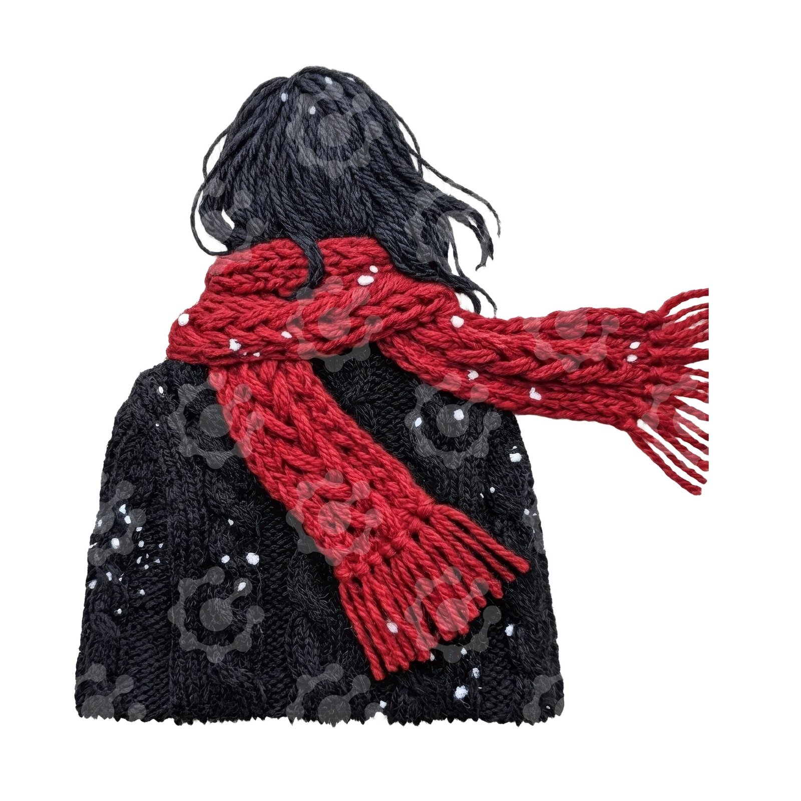 Eren & Mikasa Red Scarf Anime PNG - Image 2