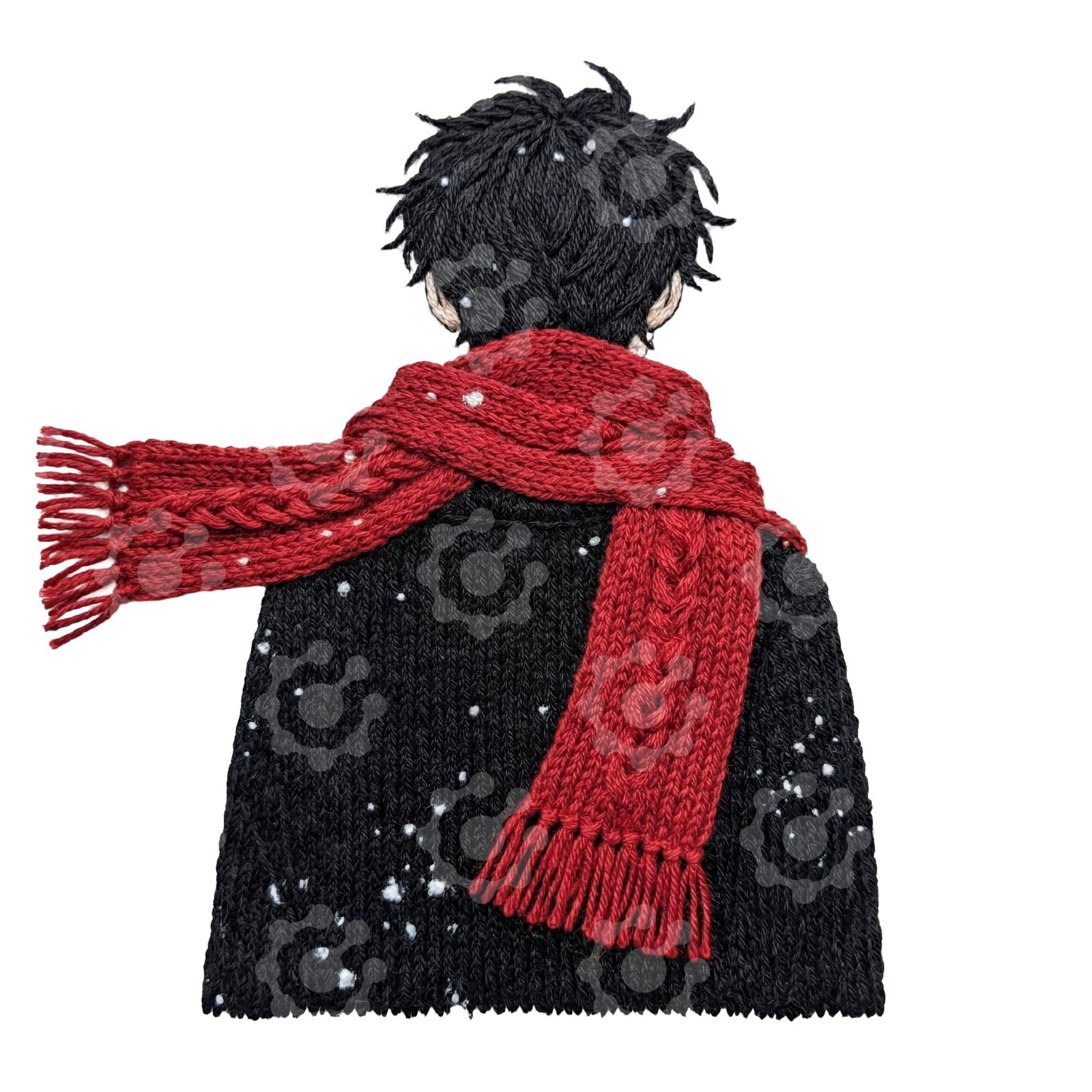 Eren & Mikasa Red Scarf Anime PNG - Image 3