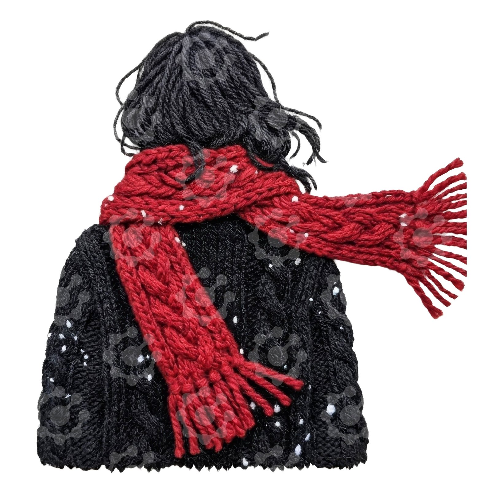 Eren & Mikasa Red Scarf Anime PNG - Image 4