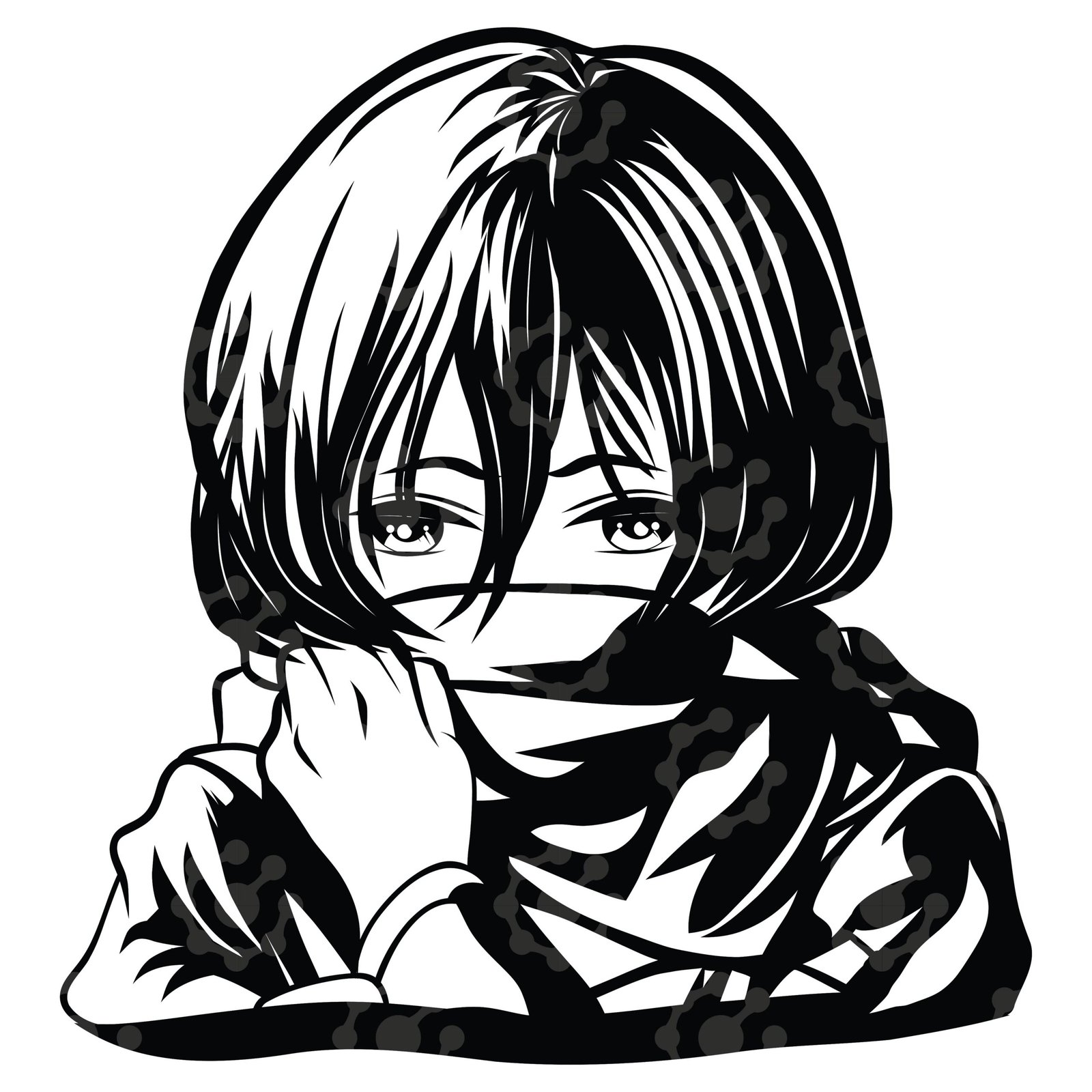 Mikasa Red Scarf Strength Vector - Image 4