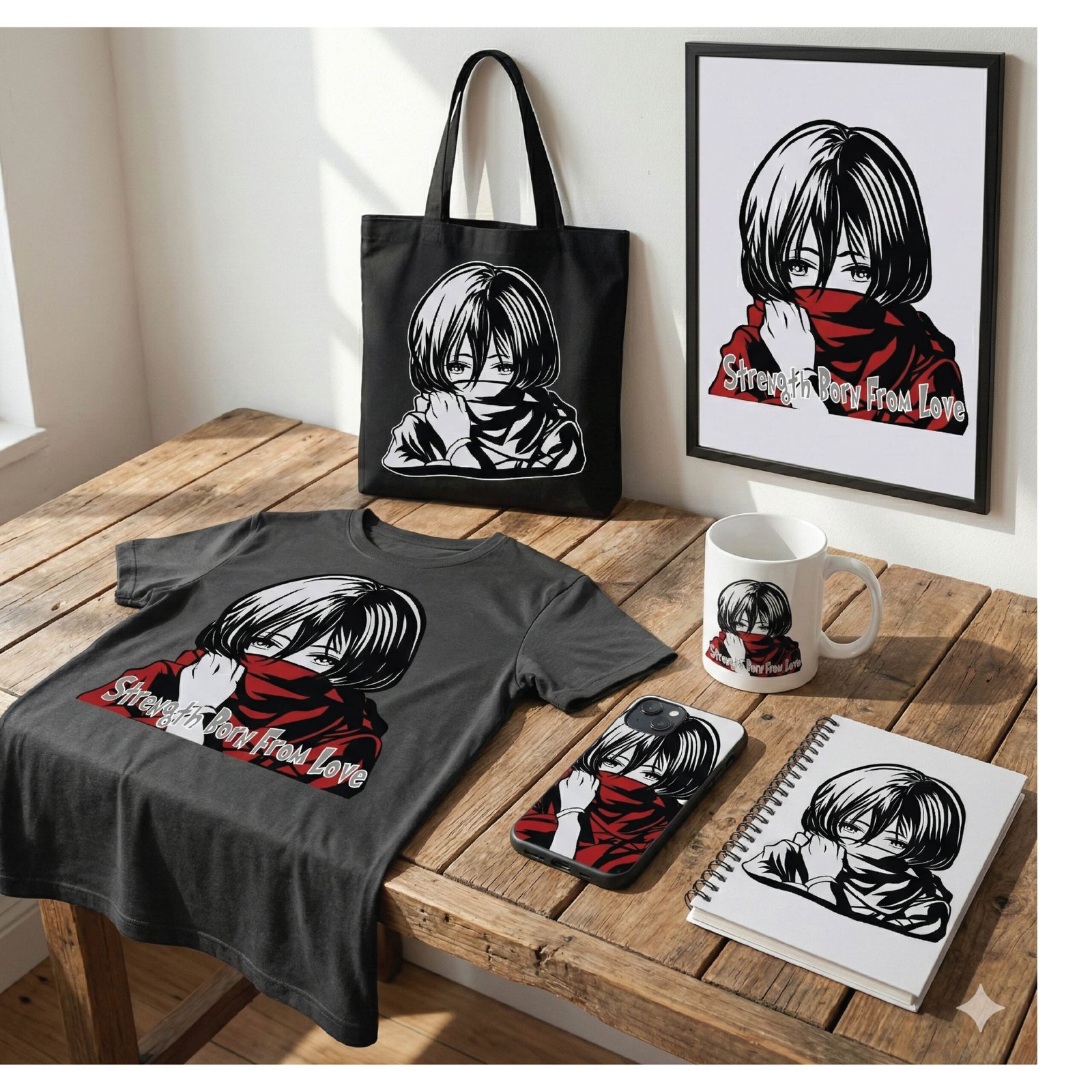 Mikasa Red Scarf Strength Vector - Image 7
