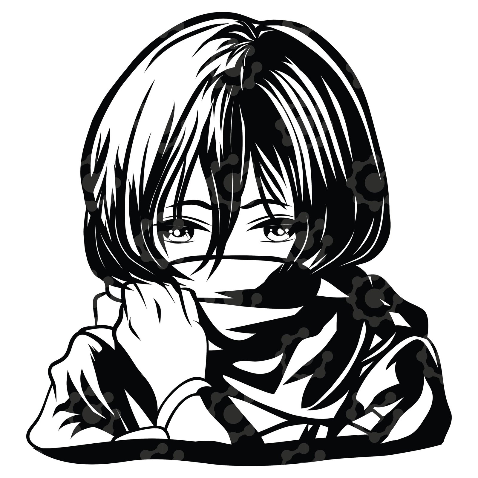 Mikasa Red Scarf Strength Vector - Image 9