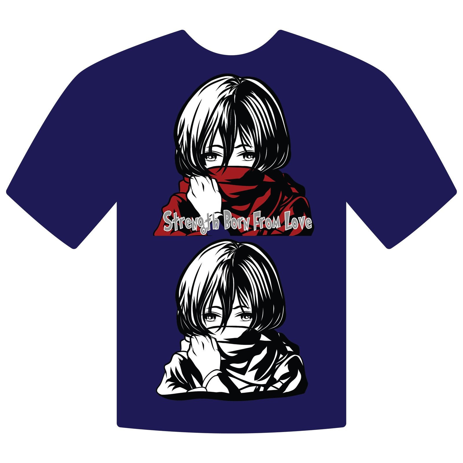 Mikasa Red Scarf Strength Vector - Image 11