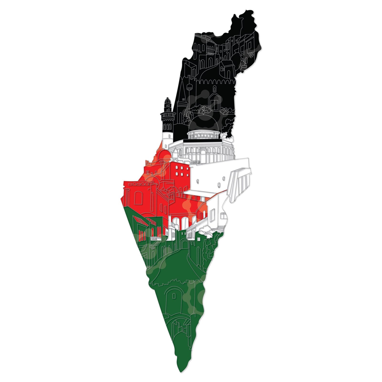 Palestine Map Vector Art - Image 2