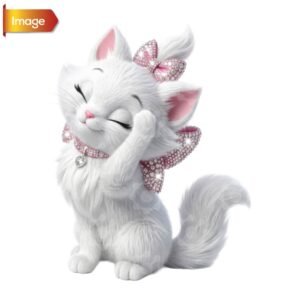 Cute Marie White Cat PNG