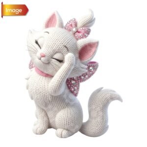 Cute Marie White Cat | PNG