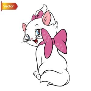 Adorable Marie Kitty | Vector
