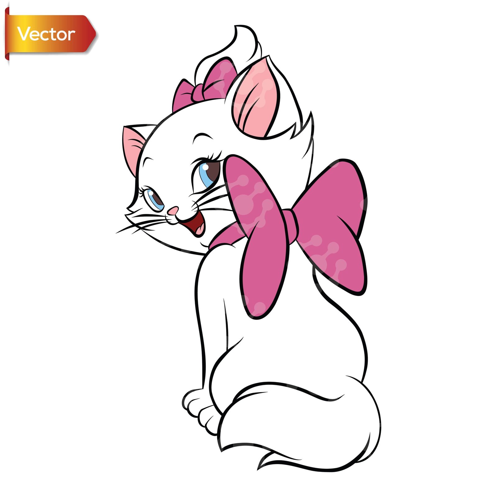 Adorable Marie Kitty | Vector