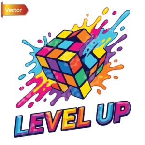 Level Up Cube | Vector