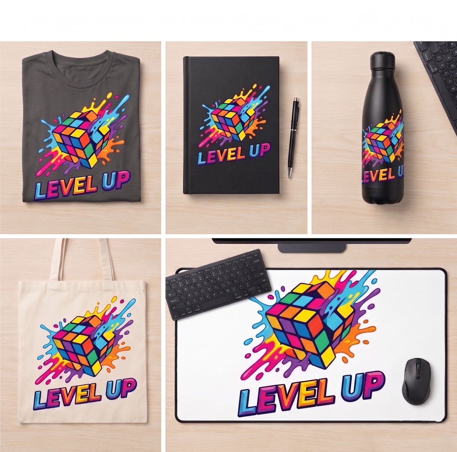 Level Up Cube | Vector - Image 4