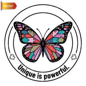 Colorful Butterfly Puzzle Art